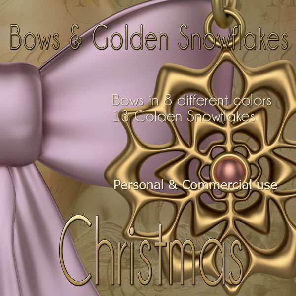 Bows and Golden Snowflakes 