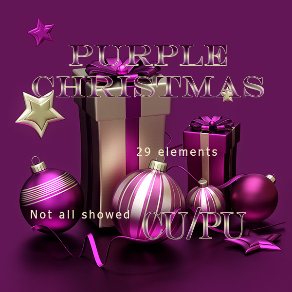 Purple Christmas png files