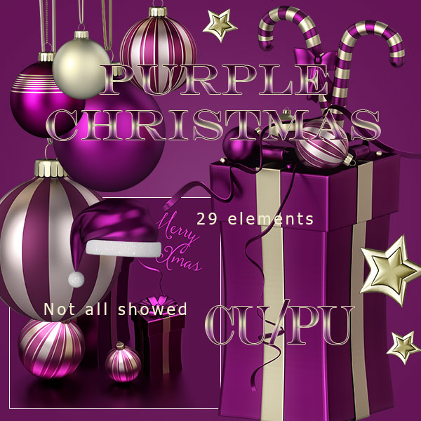Purple Christmas png files